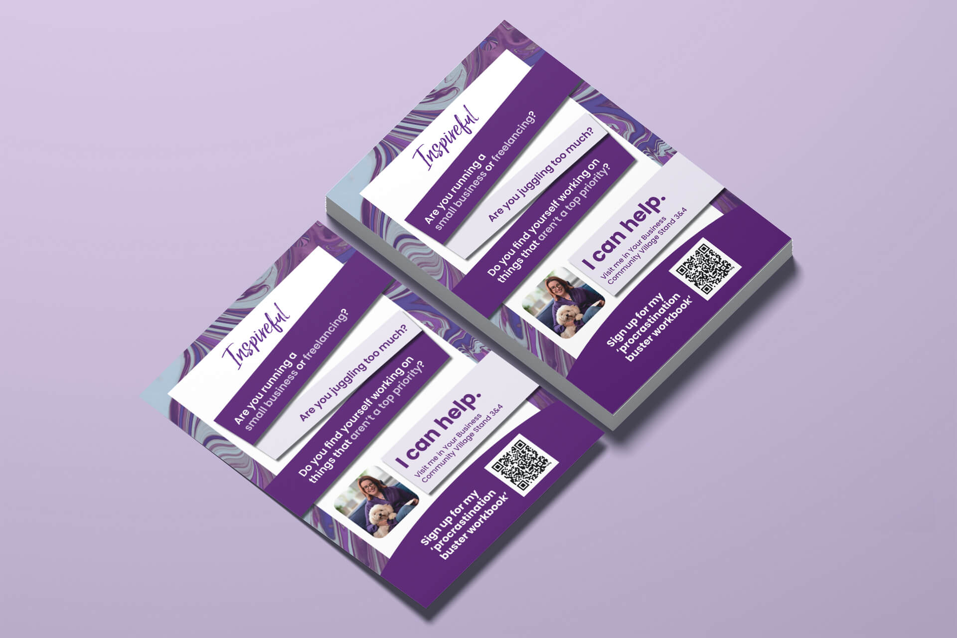 An A5 advert for Inspireful that can also be used as a printed flyer