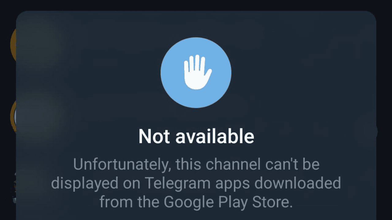Not available on Telegram