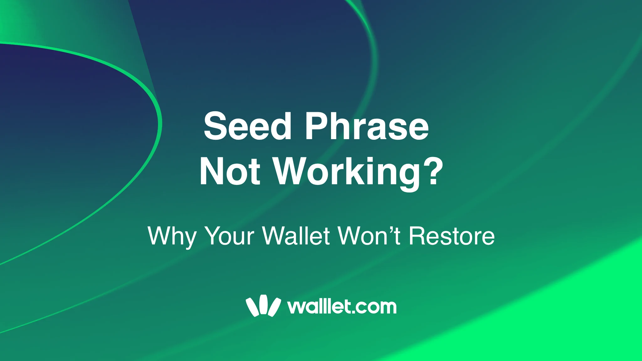 Seed Phrase Not Working? Why Your Wallet Won’t Restore