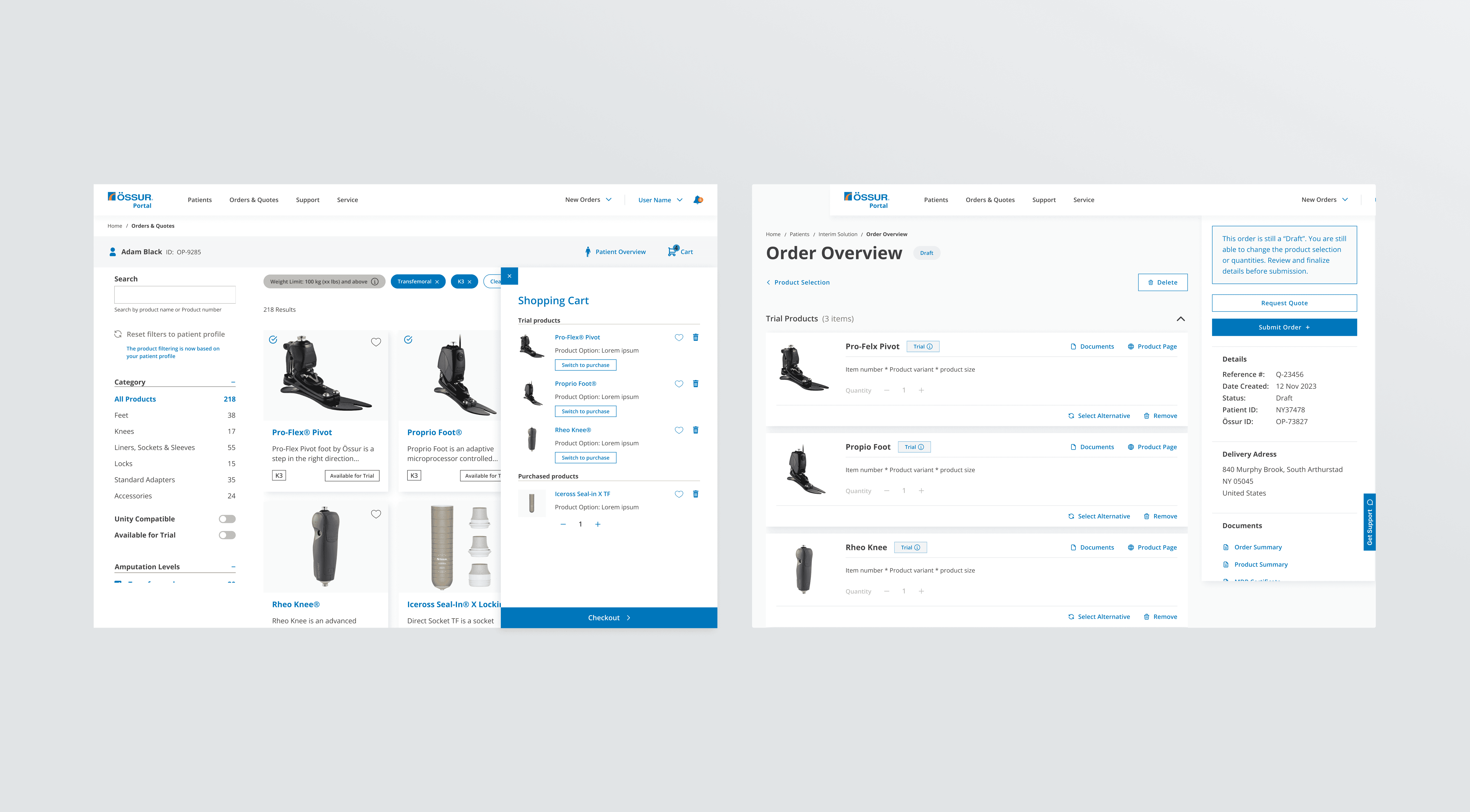 Open cart and Order Overview