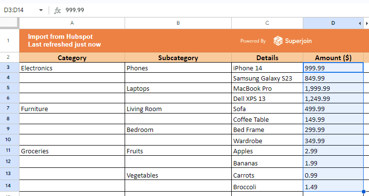 Select the cells you want to indent.