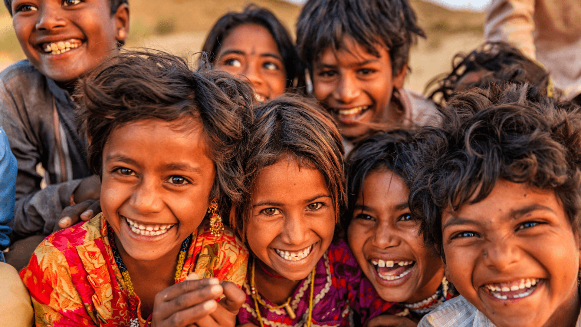 An image of children being supported through CAF donations