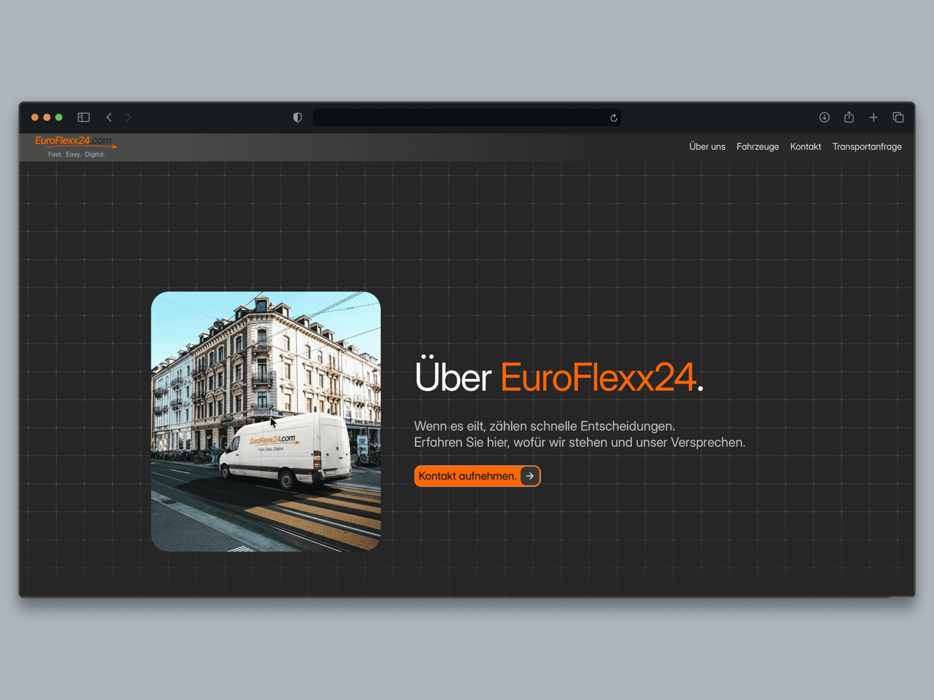 EuroFlexx24 "Über Uns" Seite Hero