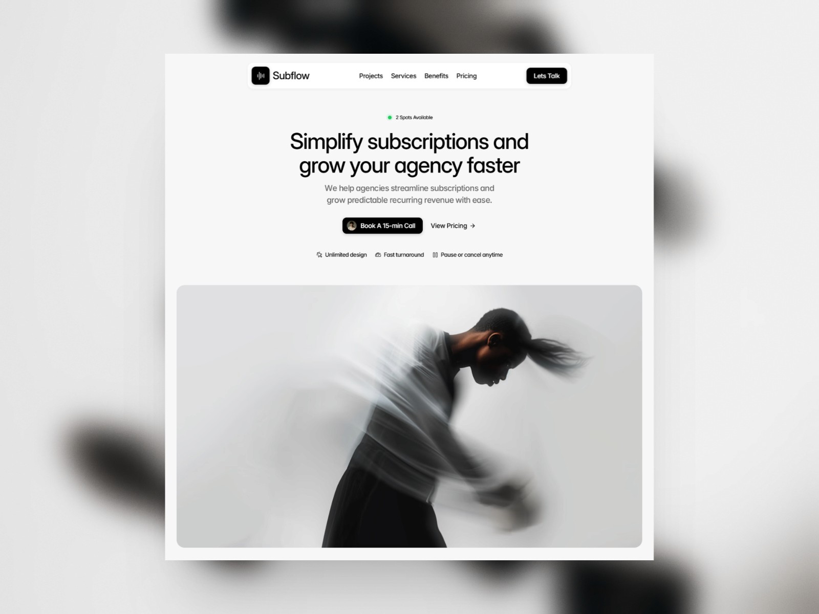 Subflow — 黑白极简现代创意机构官网设计灵感