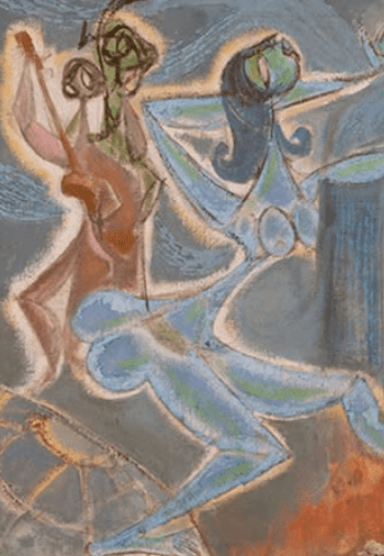 a group of women standing on top of a sandy beach