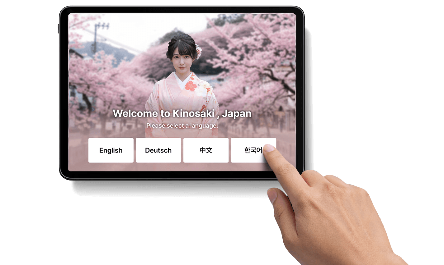 Perso Touch interface for real-time conversations with an AI Avatar on a tablet screen