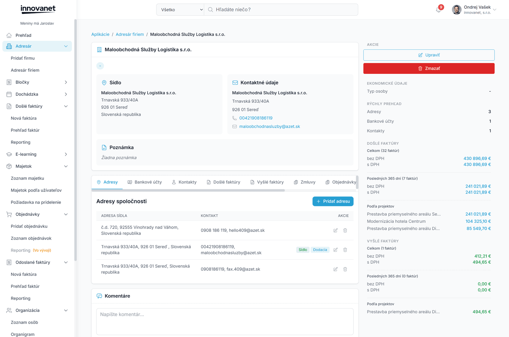 Adresár - innovanet