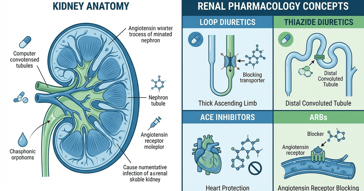 Cover: NEET PG Renal Pharmacology Glossary 2026: Diuretics, ACE Inhibitors, ARBs and Calcineurin Inhibitors