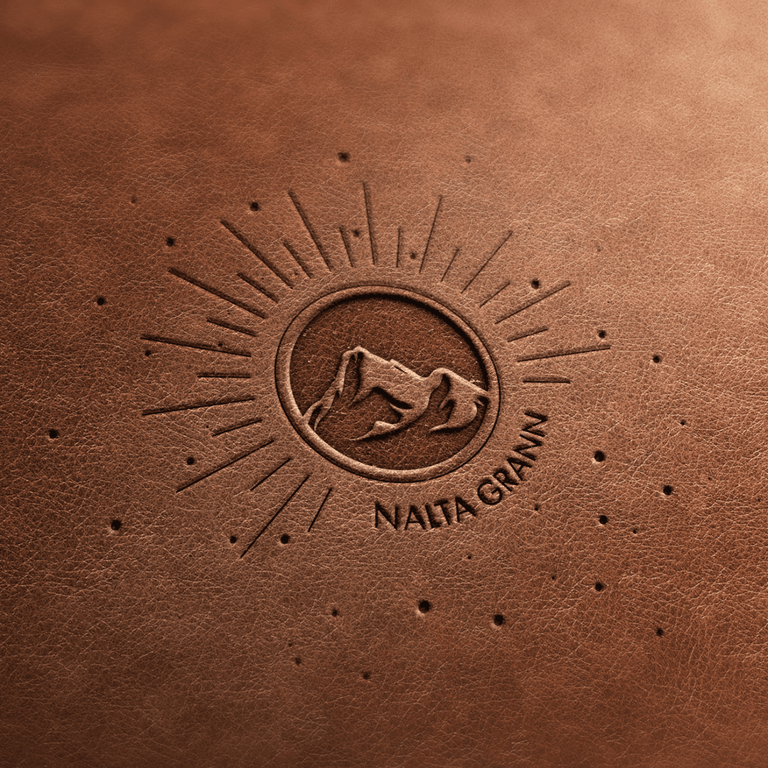 Logo design on leather