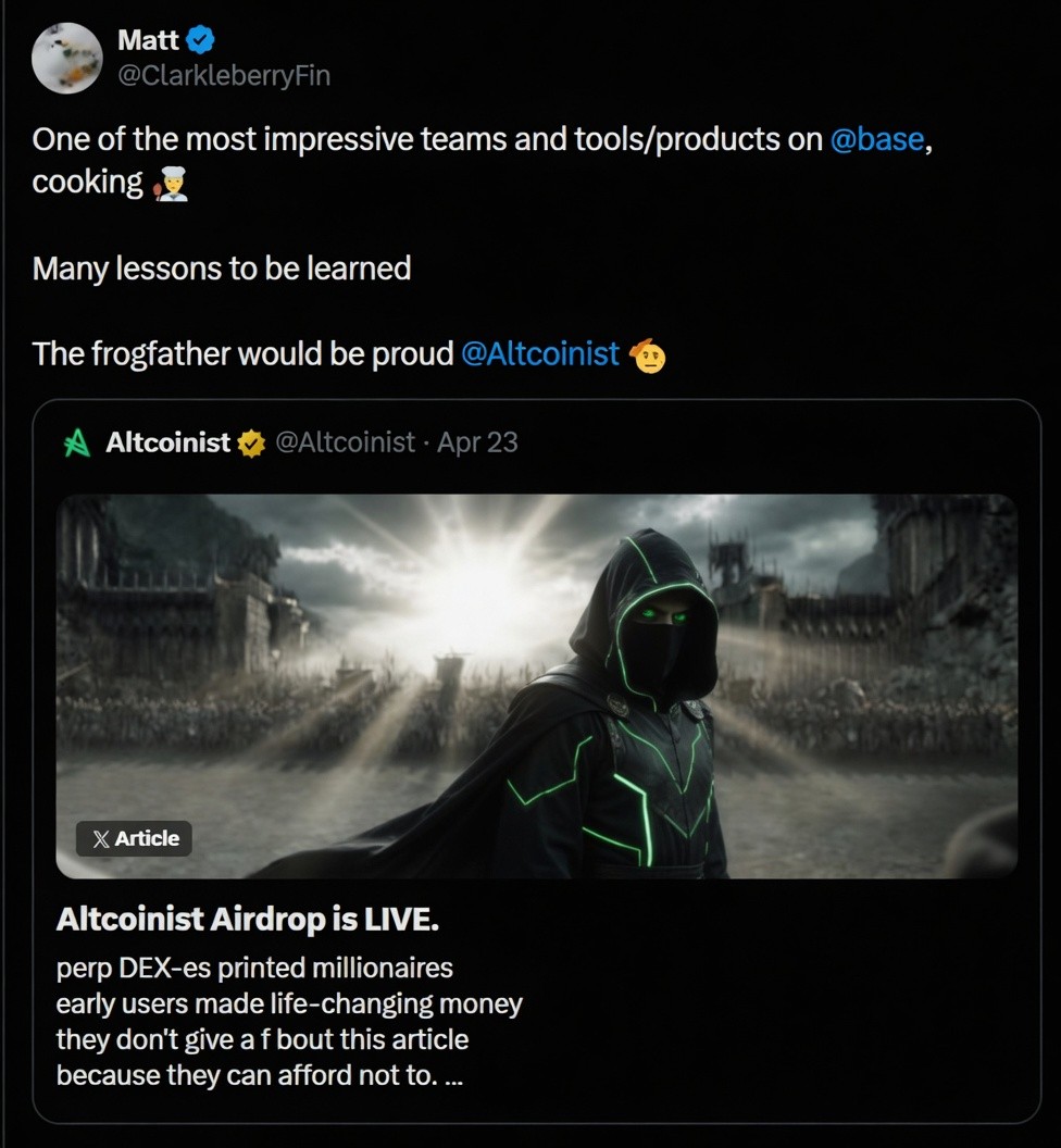 Twitter testimonial screenshot