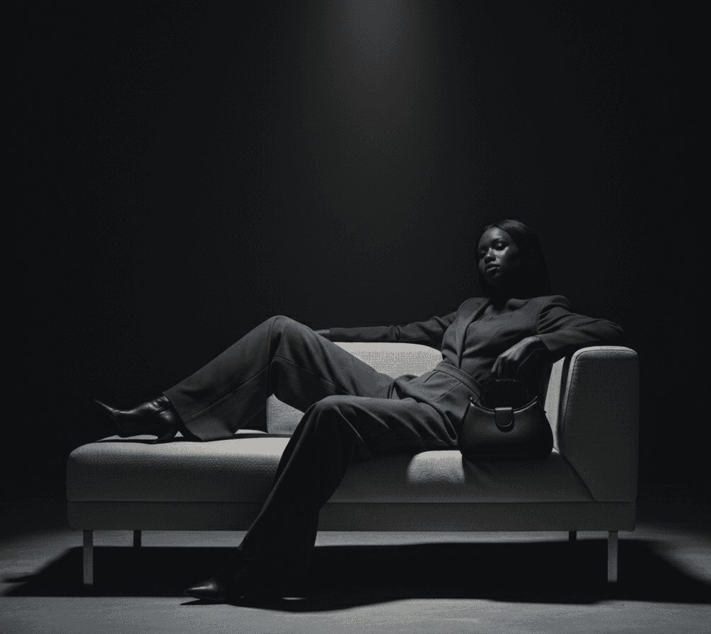 model carrying a luxury purse