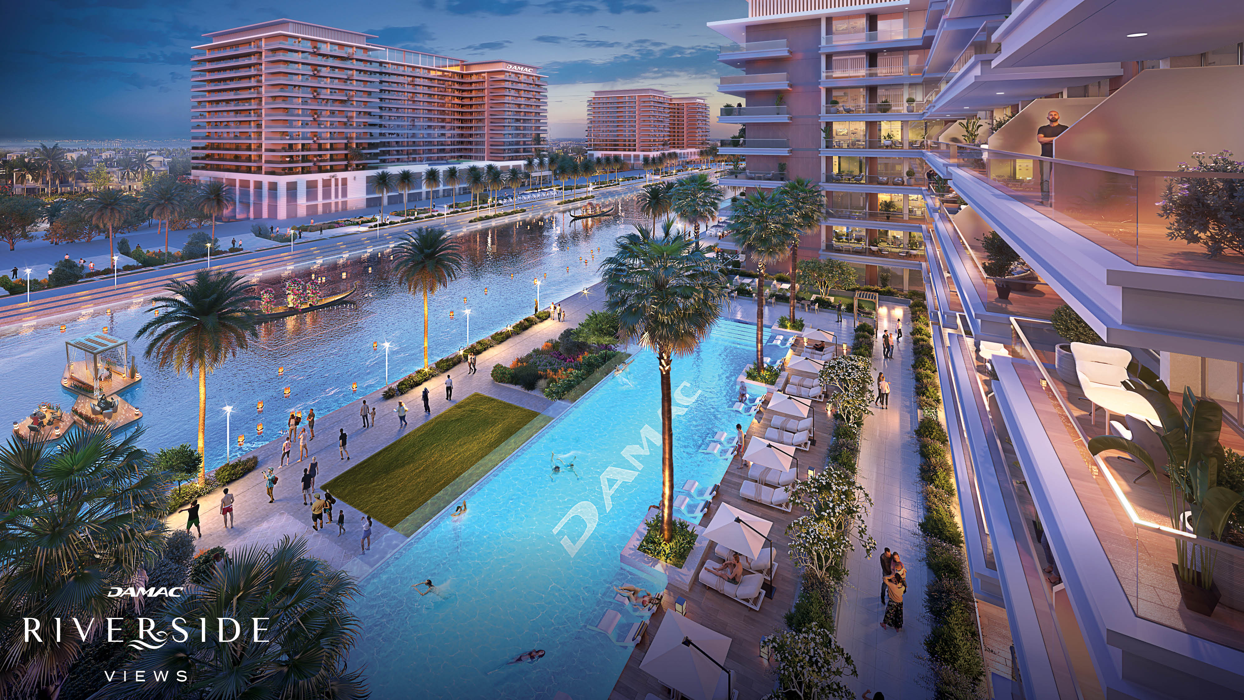 Damac riverside balcony views