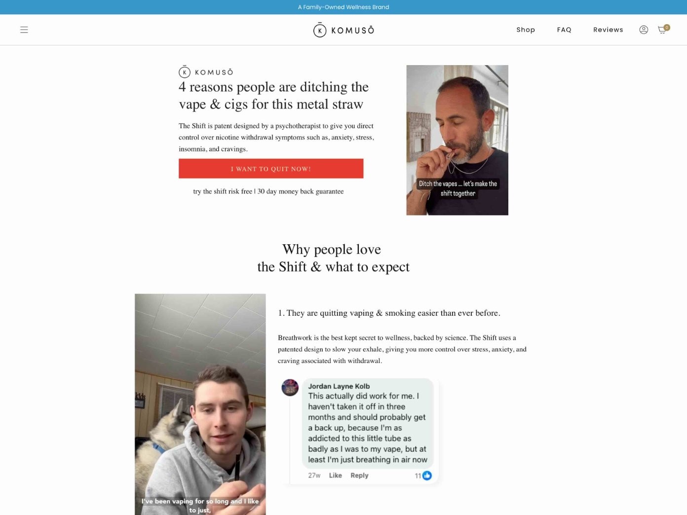 Redesigned landing page