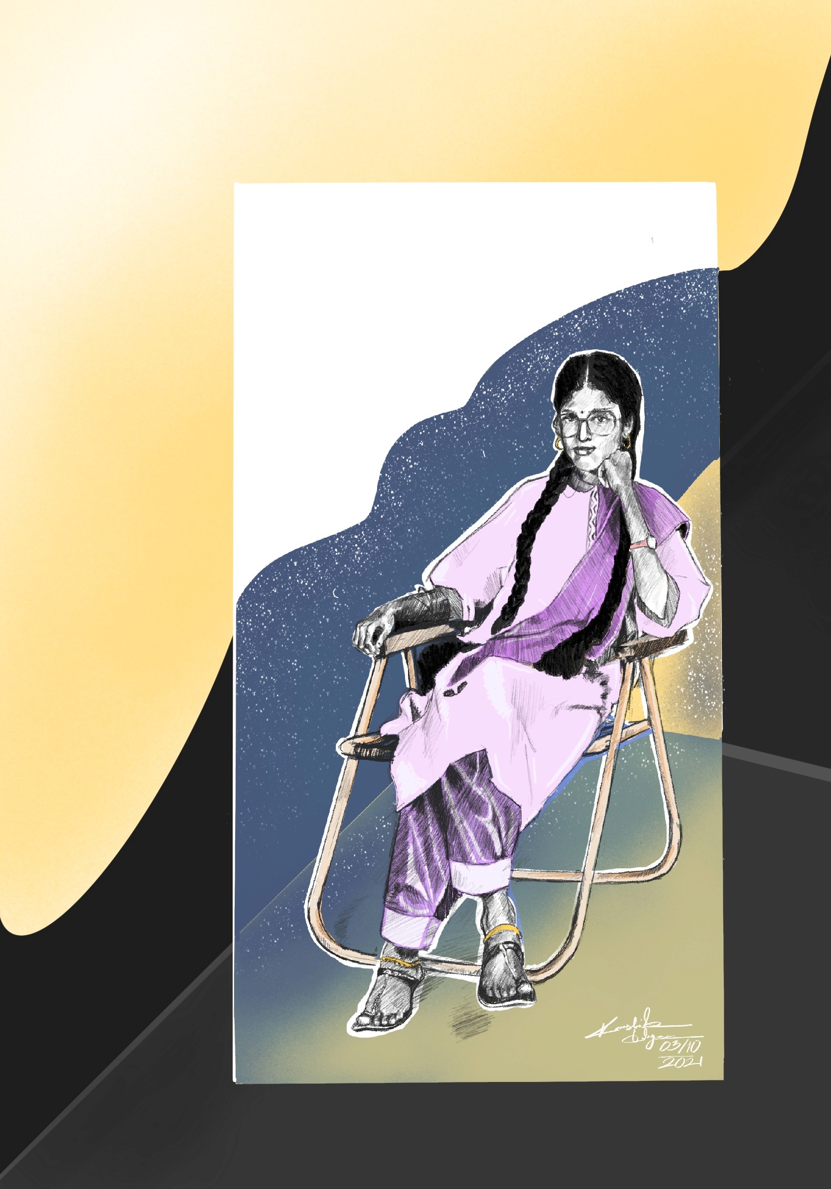 a black female model