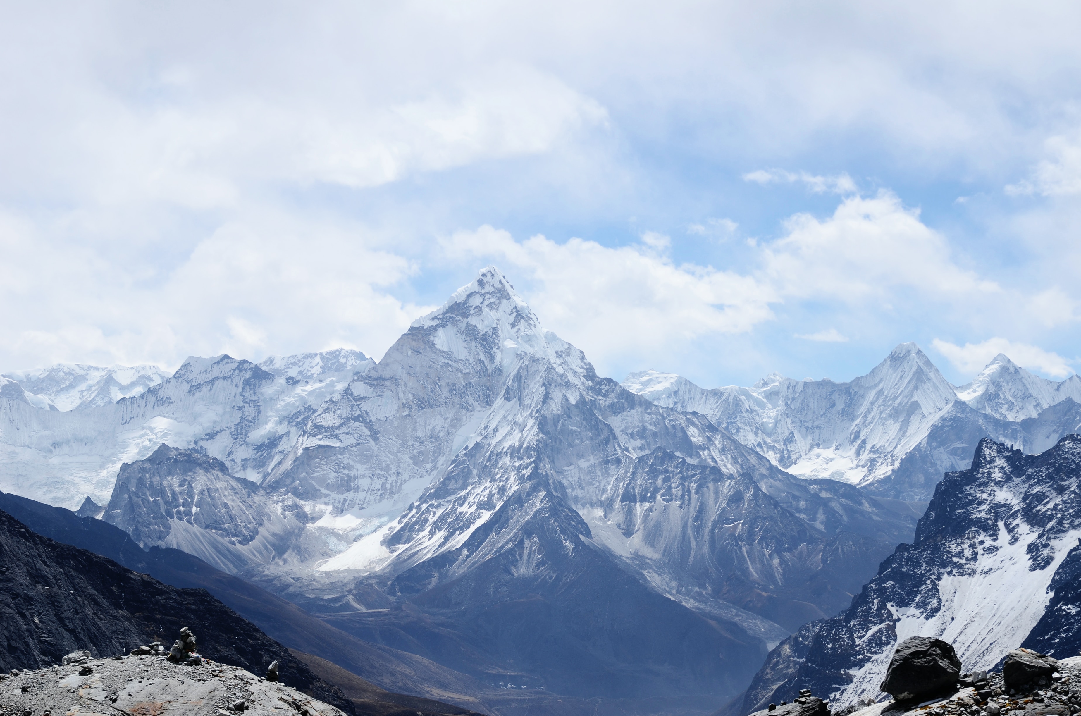 rocky snowy mountains