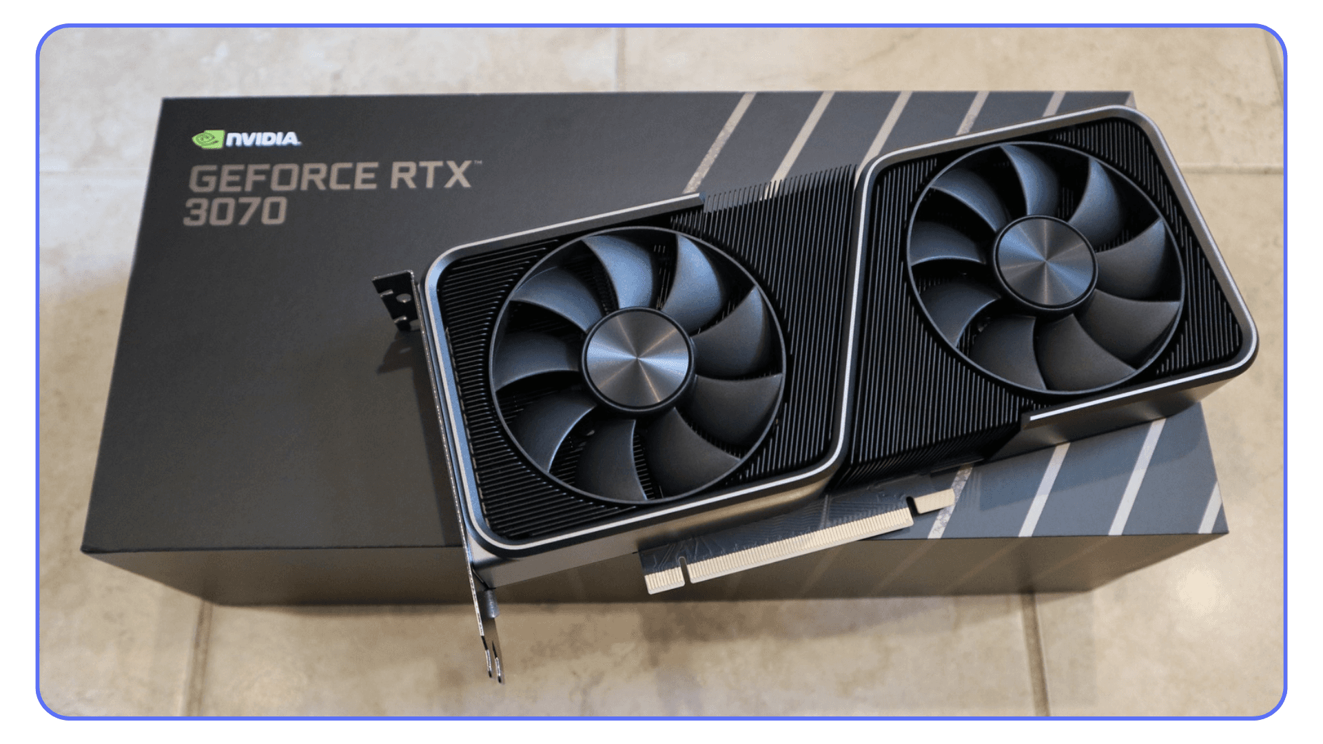 NVIDIA RTX 3070 graphics card illustrating an older but still usable GPU for Twinmotion projects