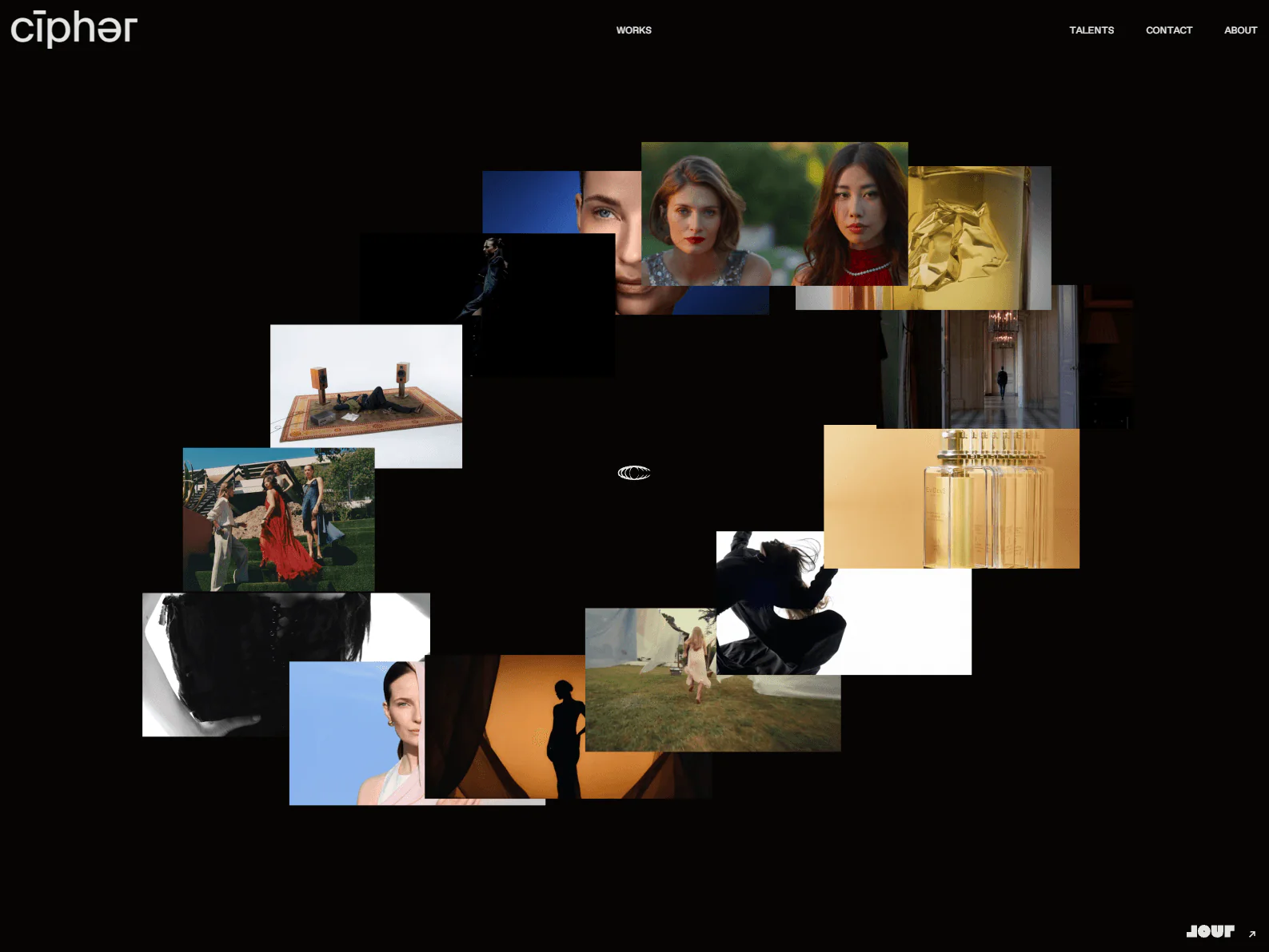 Cipher website design, agency example