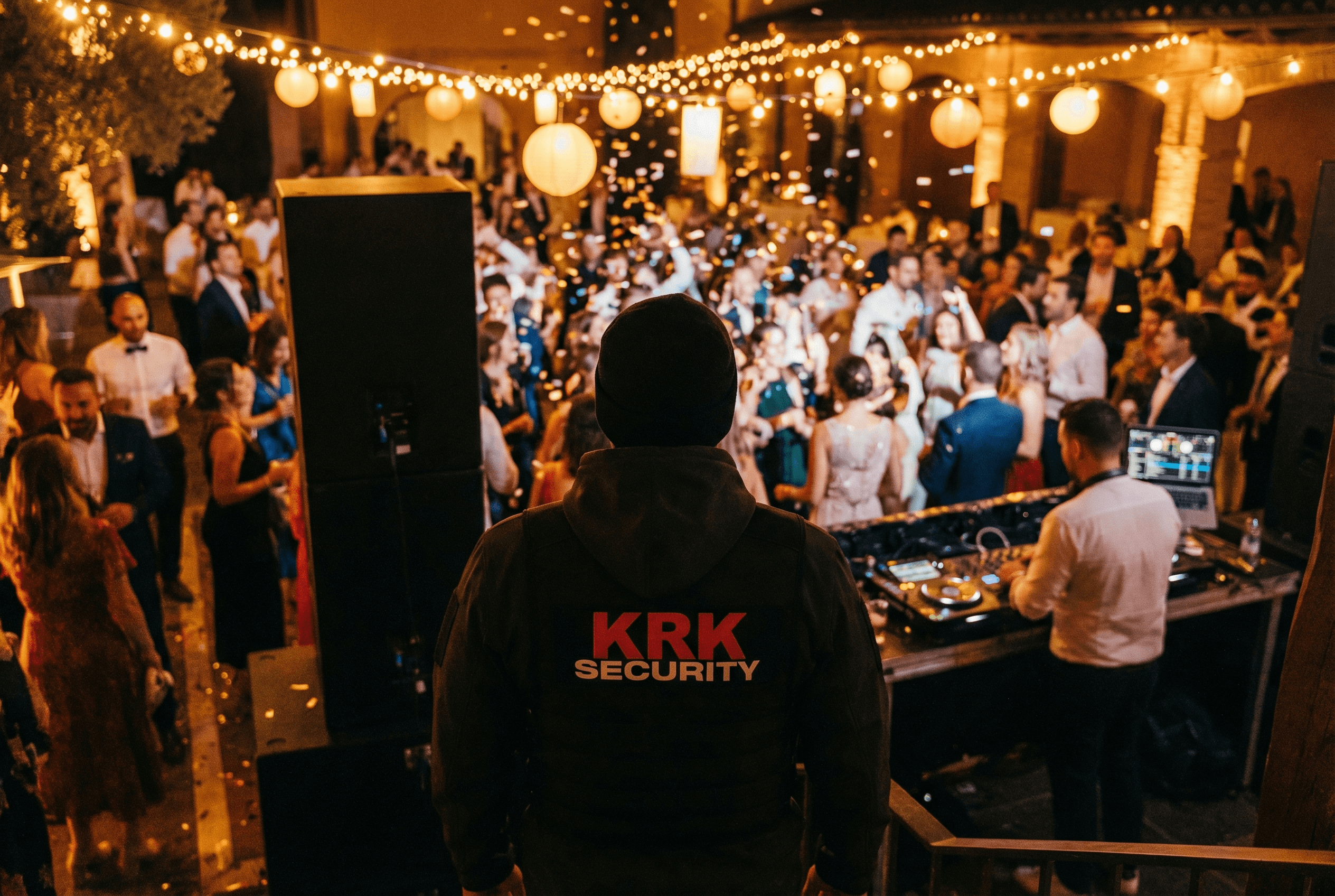 Agent de sécurité KRK assurant la sécurisation d’un événement privé à Genève
