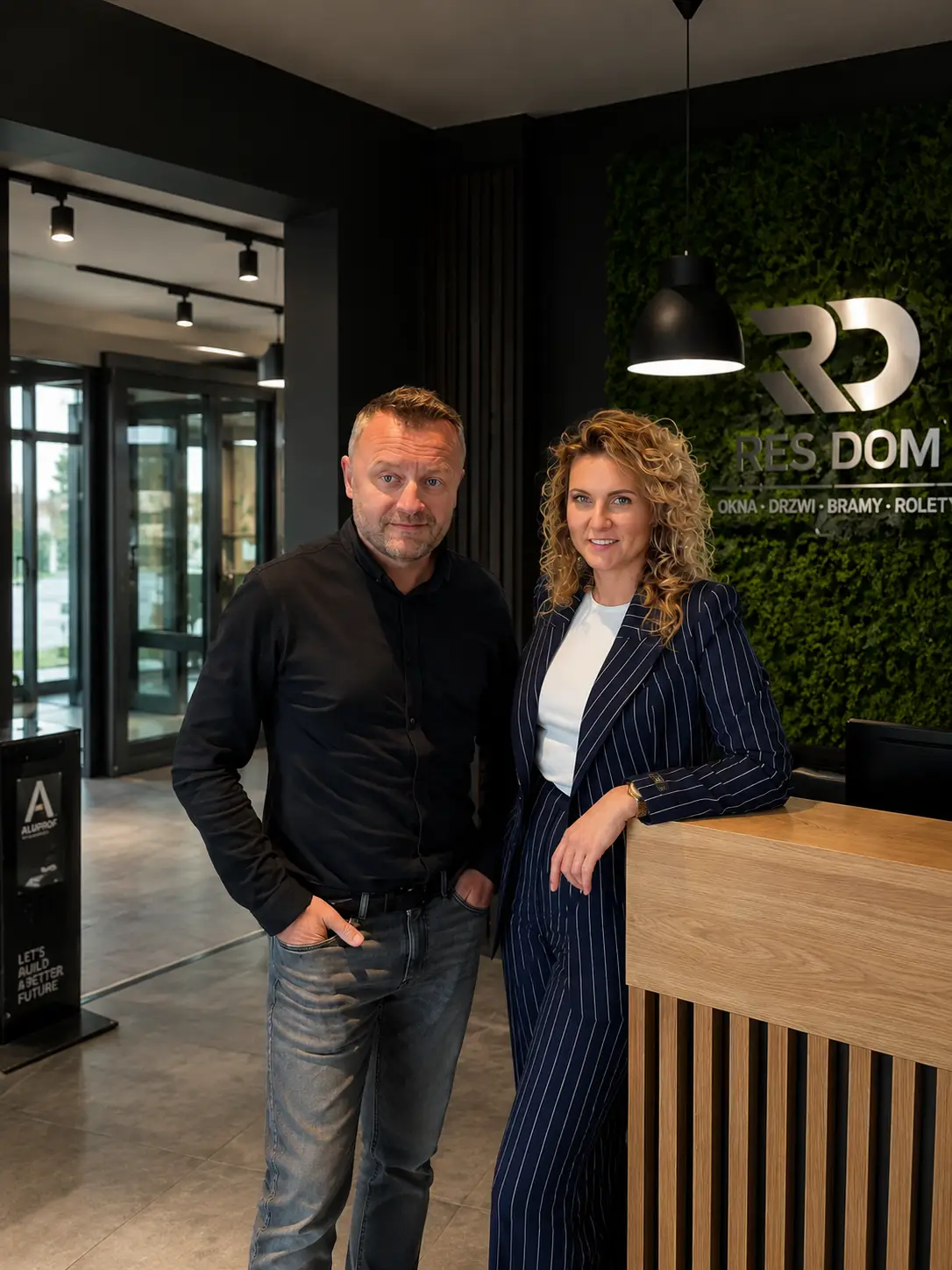 Właściciele RES DOM podczas doradztwa w salonie stolarki otworowej