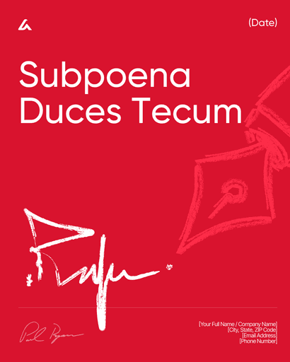 Subpoena Duces Tecum