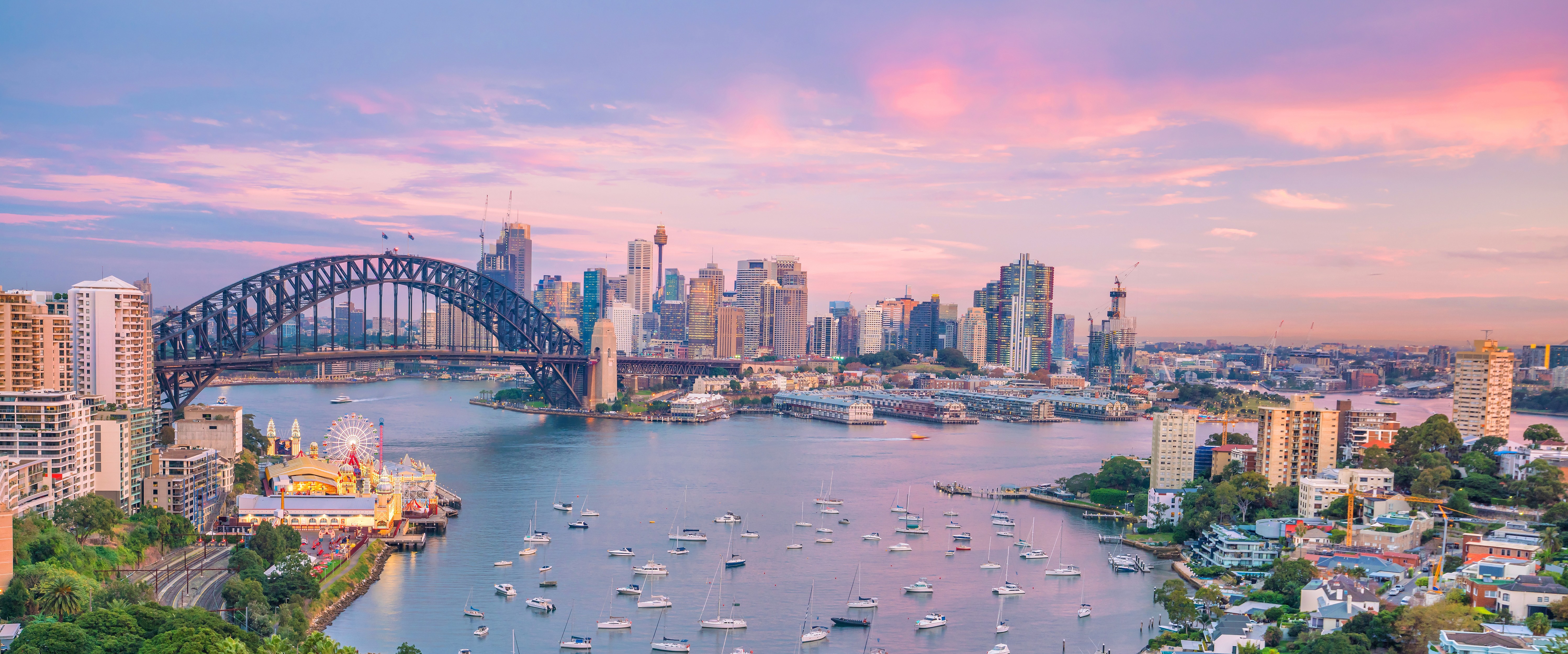 Sydney Harbour skyline representing Australia’s AI safety standards, governance oversight, and responsible AI deployment.