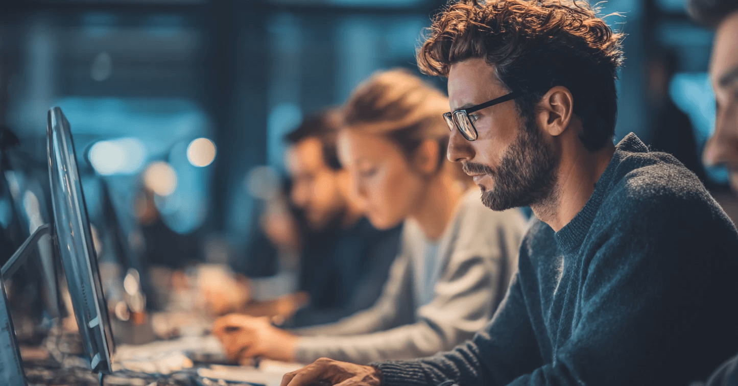 team working on a product 