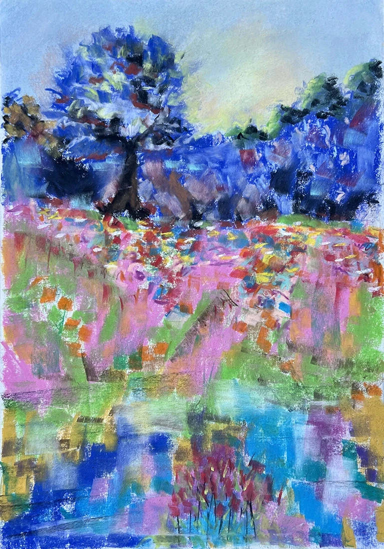 Dancing In A Garden Of Splendour - 29.7/42cm - soft pastel