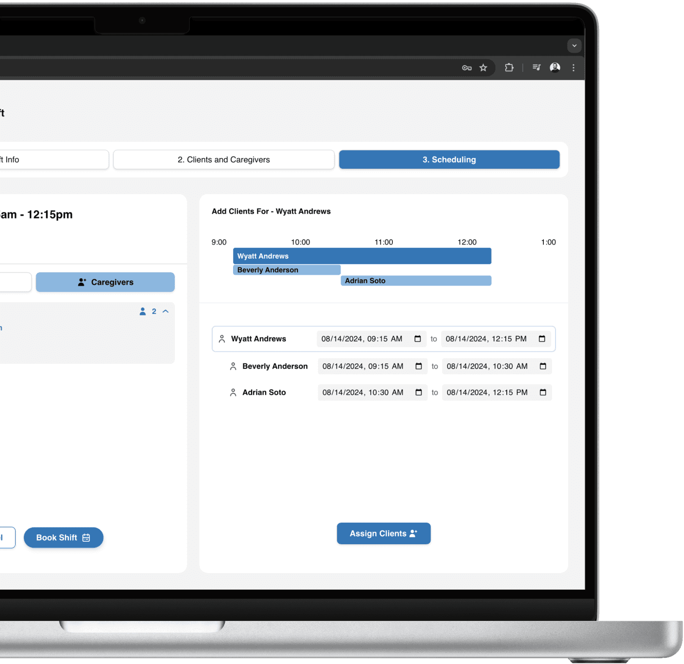 Scheduling software.