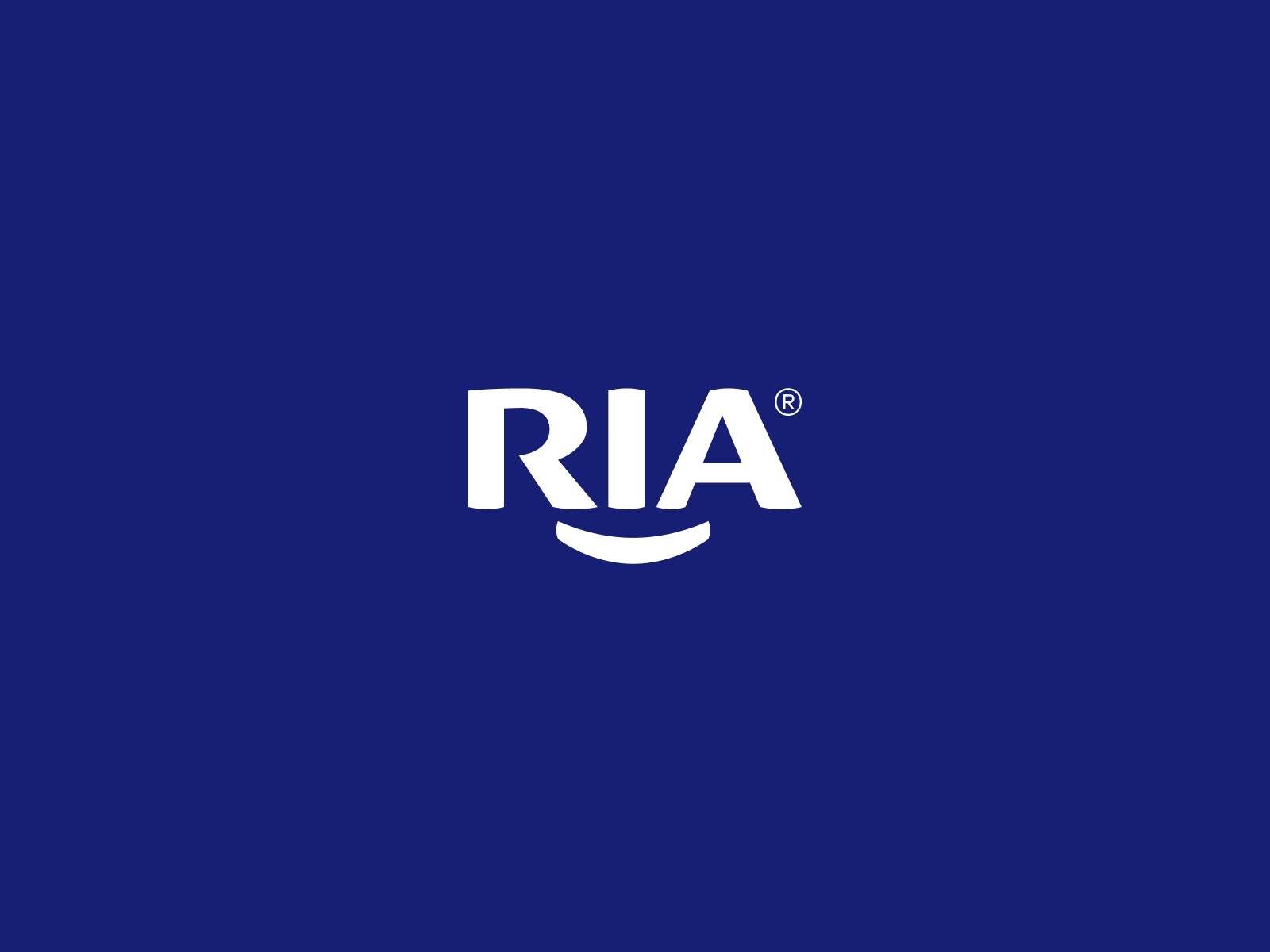 RIA logo set on a deep blue background.