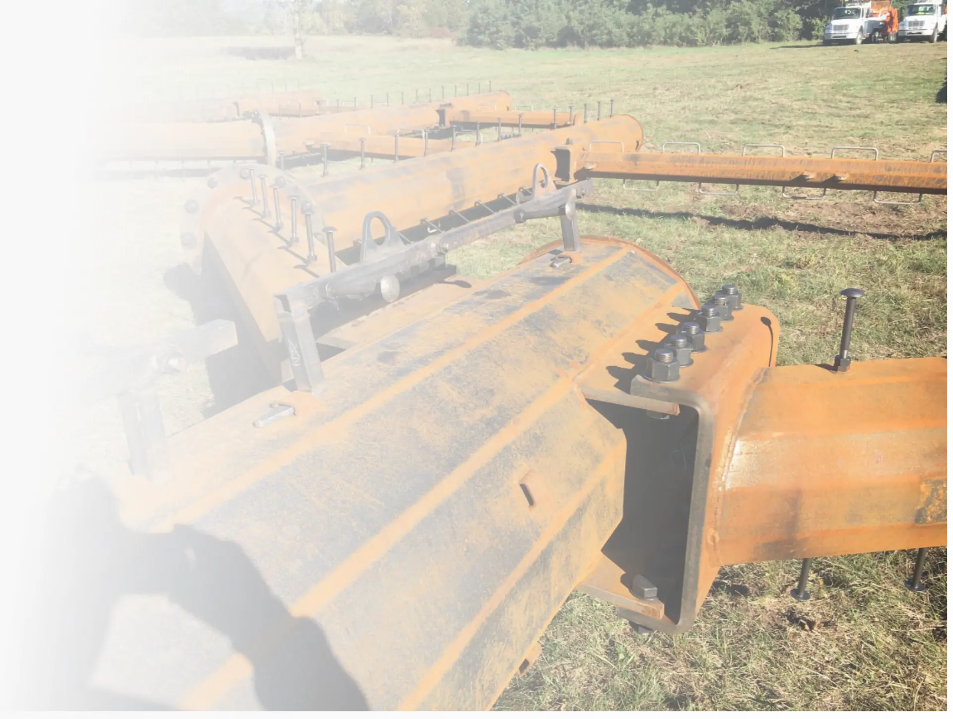 Steel Utility Pole layout on the ground