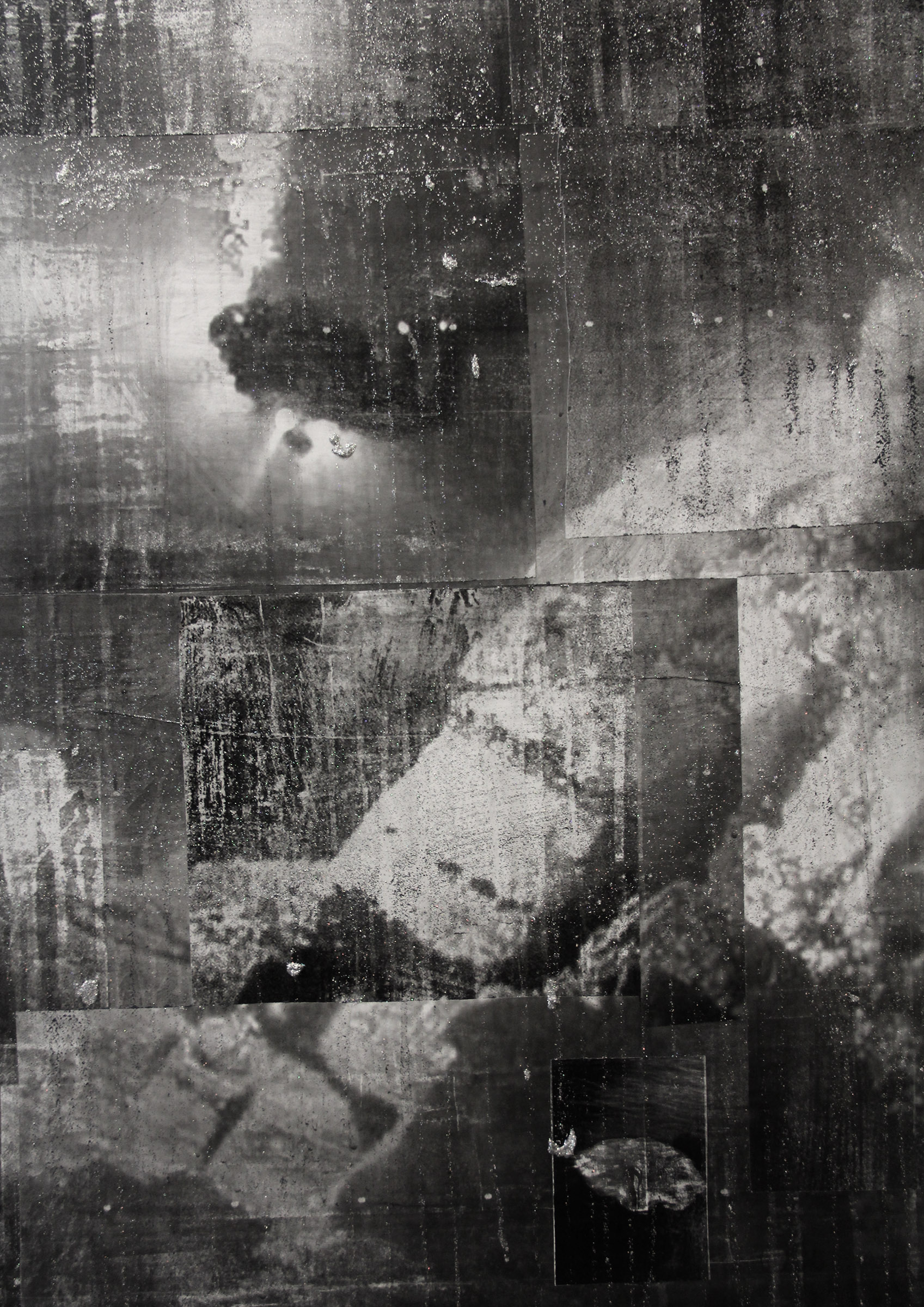 Nicholas Cheveldave artwork collage on canvas