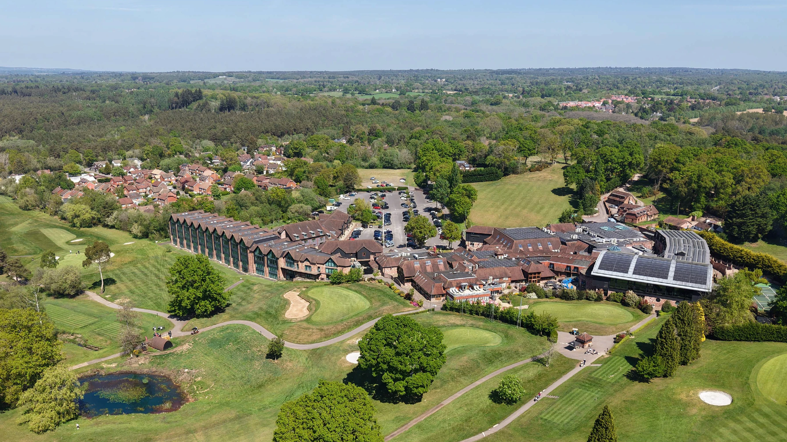 Old Thorns panoramic view of the buildings and golf course