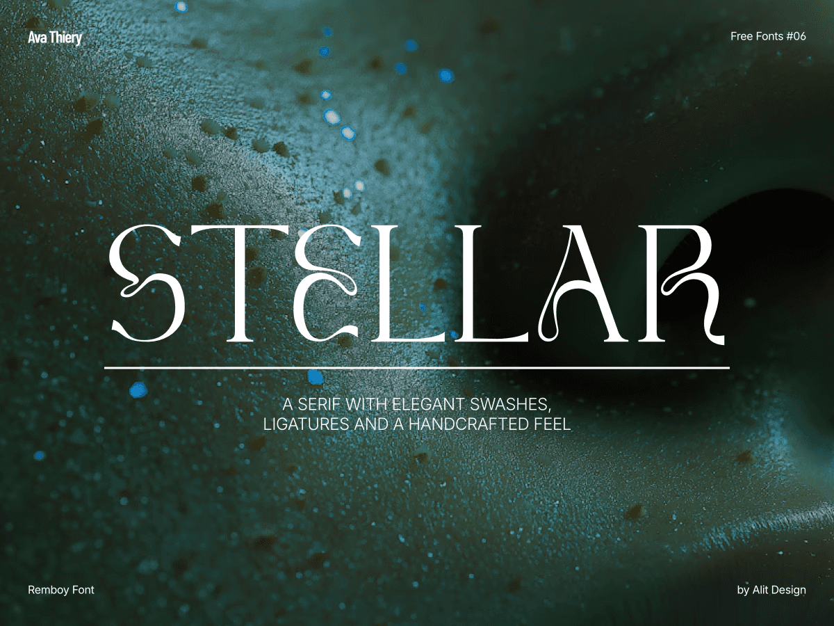 Remboy elegant serif font with swashes and ligatures by Alit Design — free for personal use