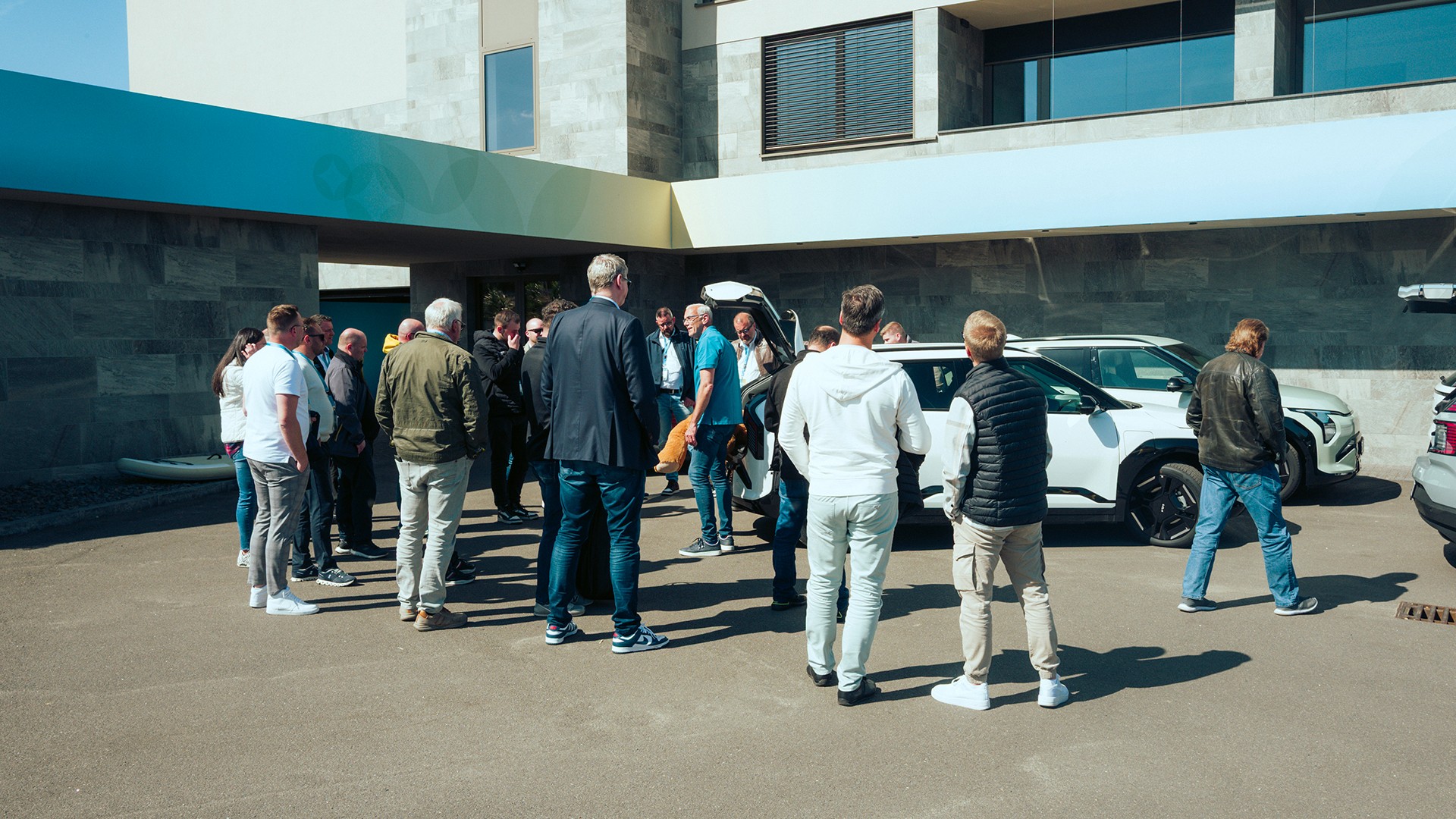 renault 4 car in moody light, grren blue, zwenkau leipzig