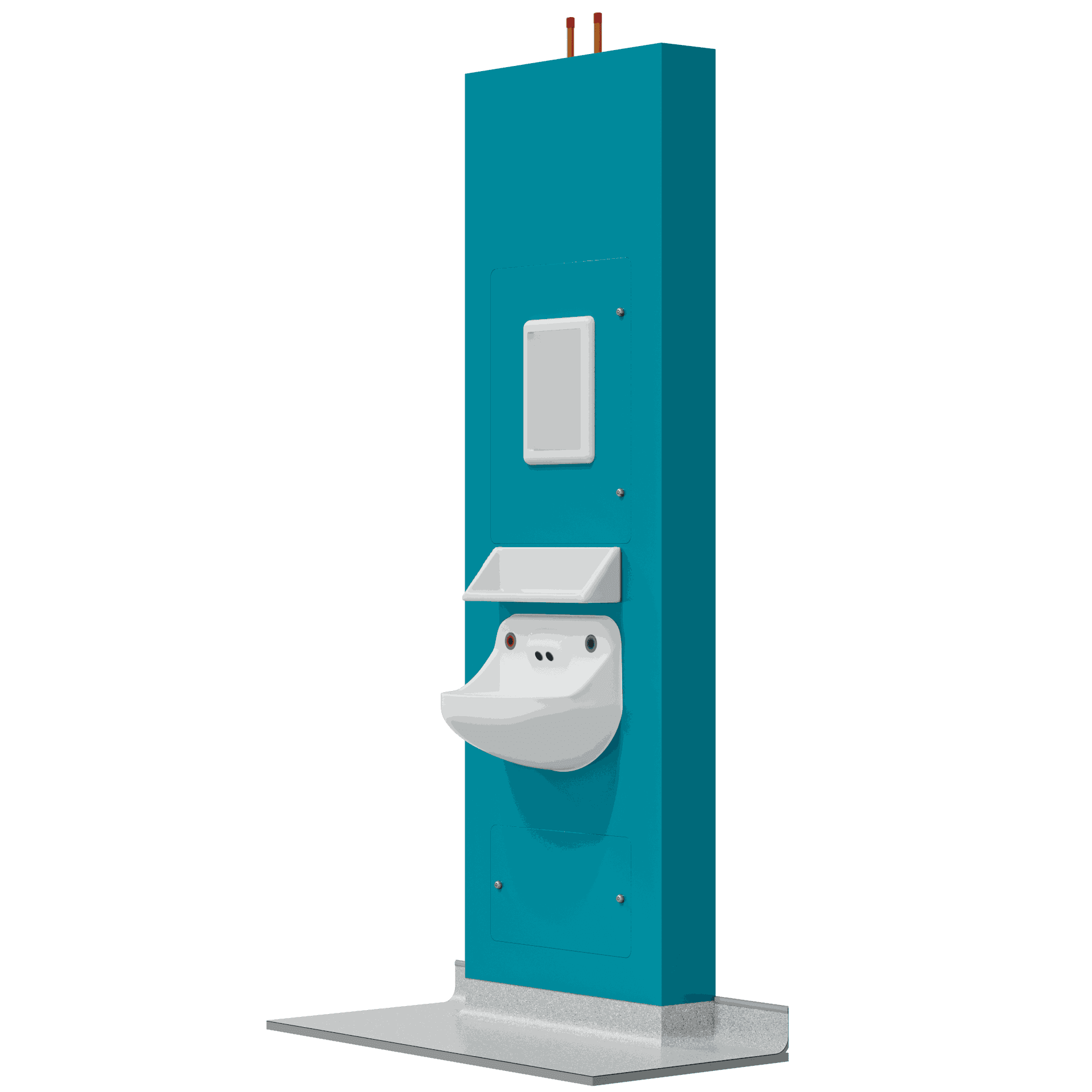 Hygipod Safe wash hand basin configuration  integrated plumbing system for mental healthcare environments