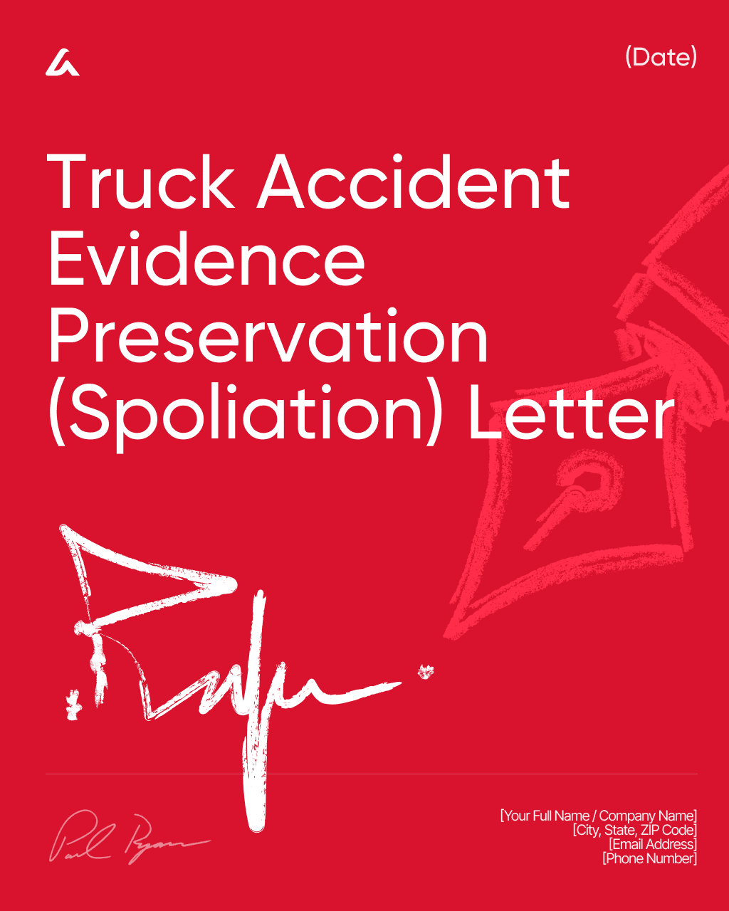 Truck Accident Evidence Preservation (Spoliation) Letter