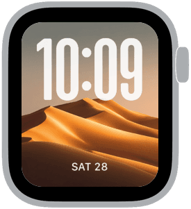 Sunlit Dune Apple Watch face with warm desert light and sand textures