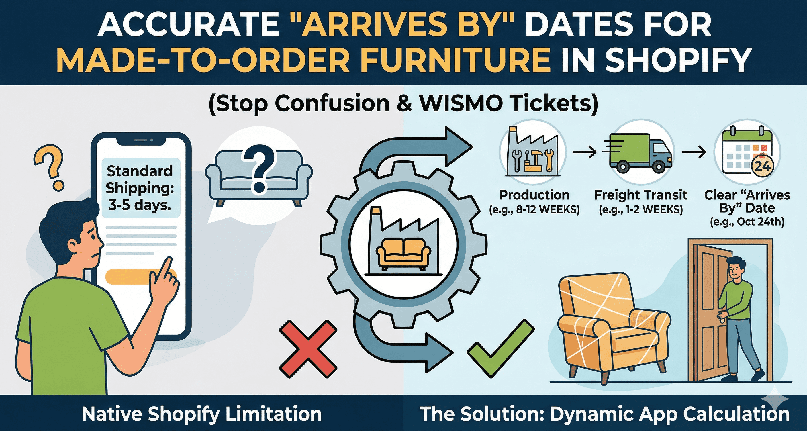 How to Calculate "Arrives By" Dates for Made-to-Order Furniture in Shopify