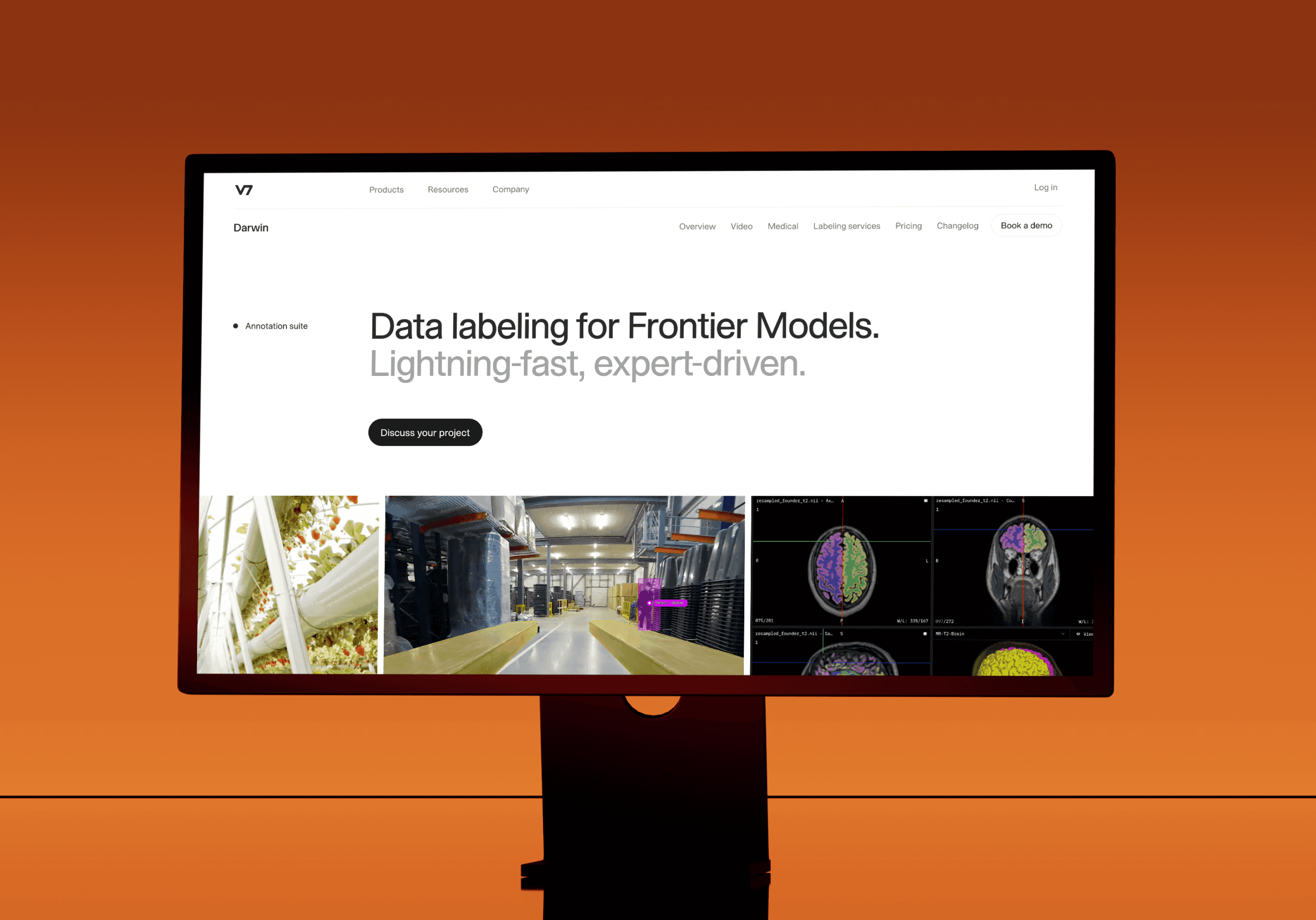 Hero Section V7 Darwin Landing Page