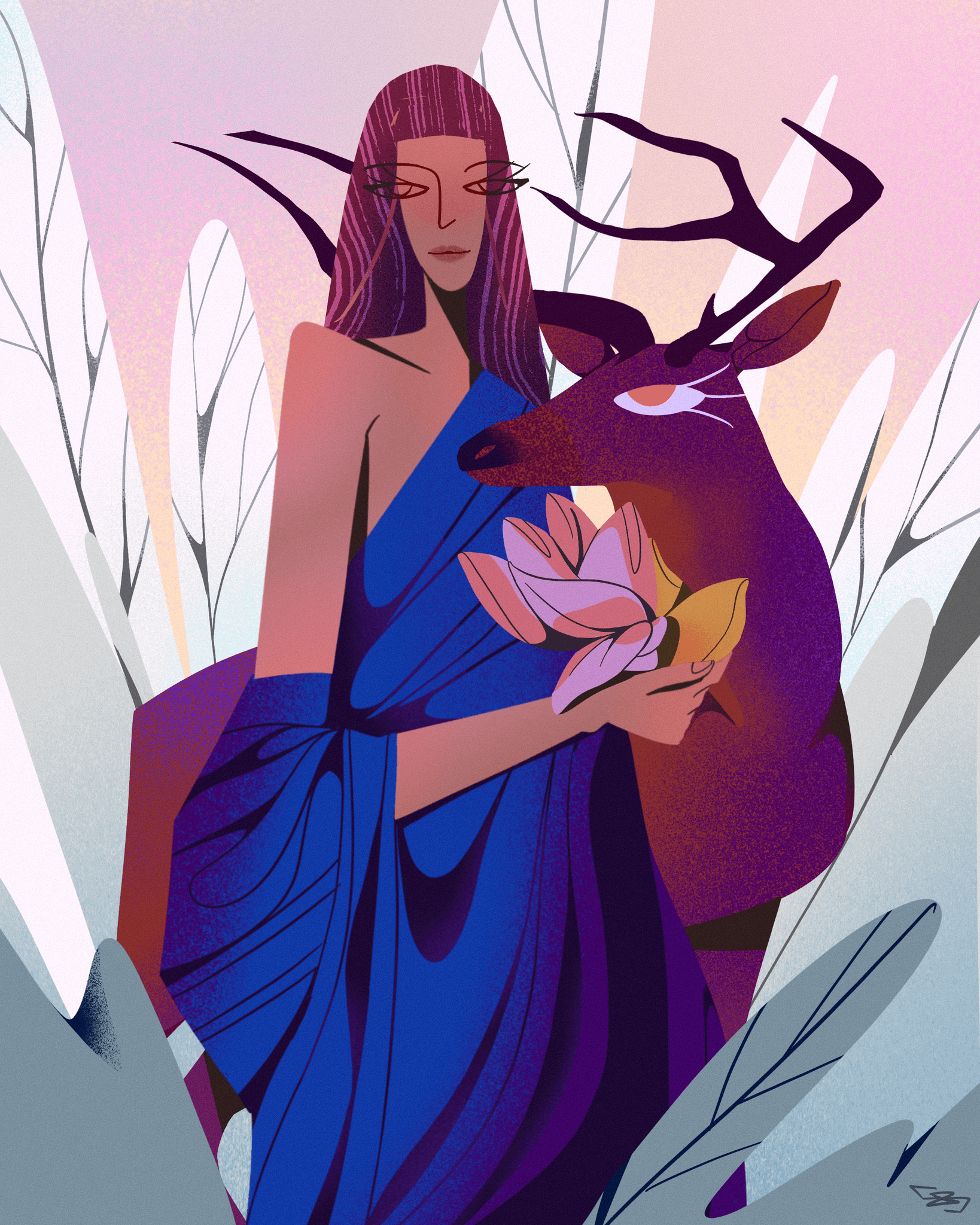 Woman And Dog