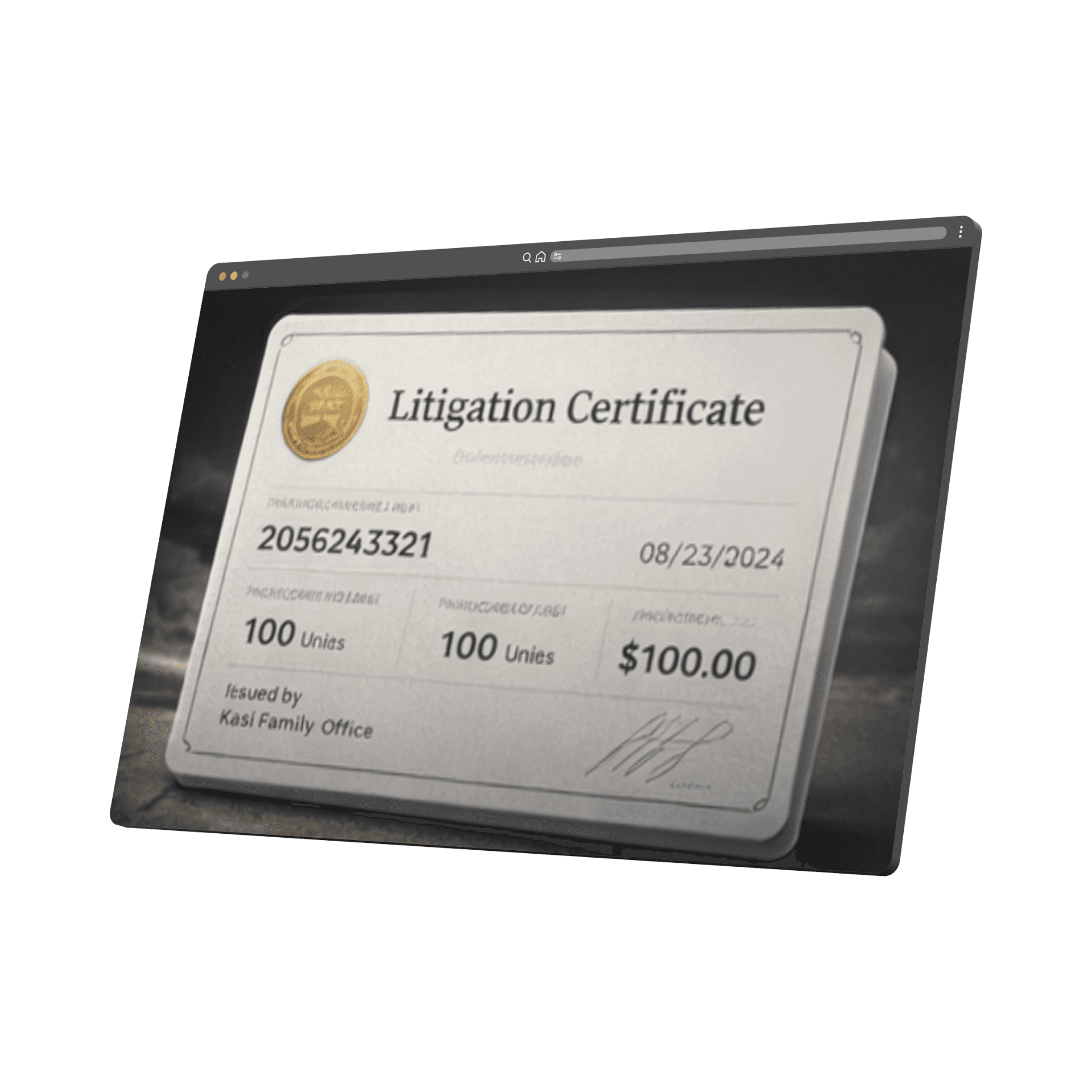 Credit card mockup displaying $430,000 balance and masked card details