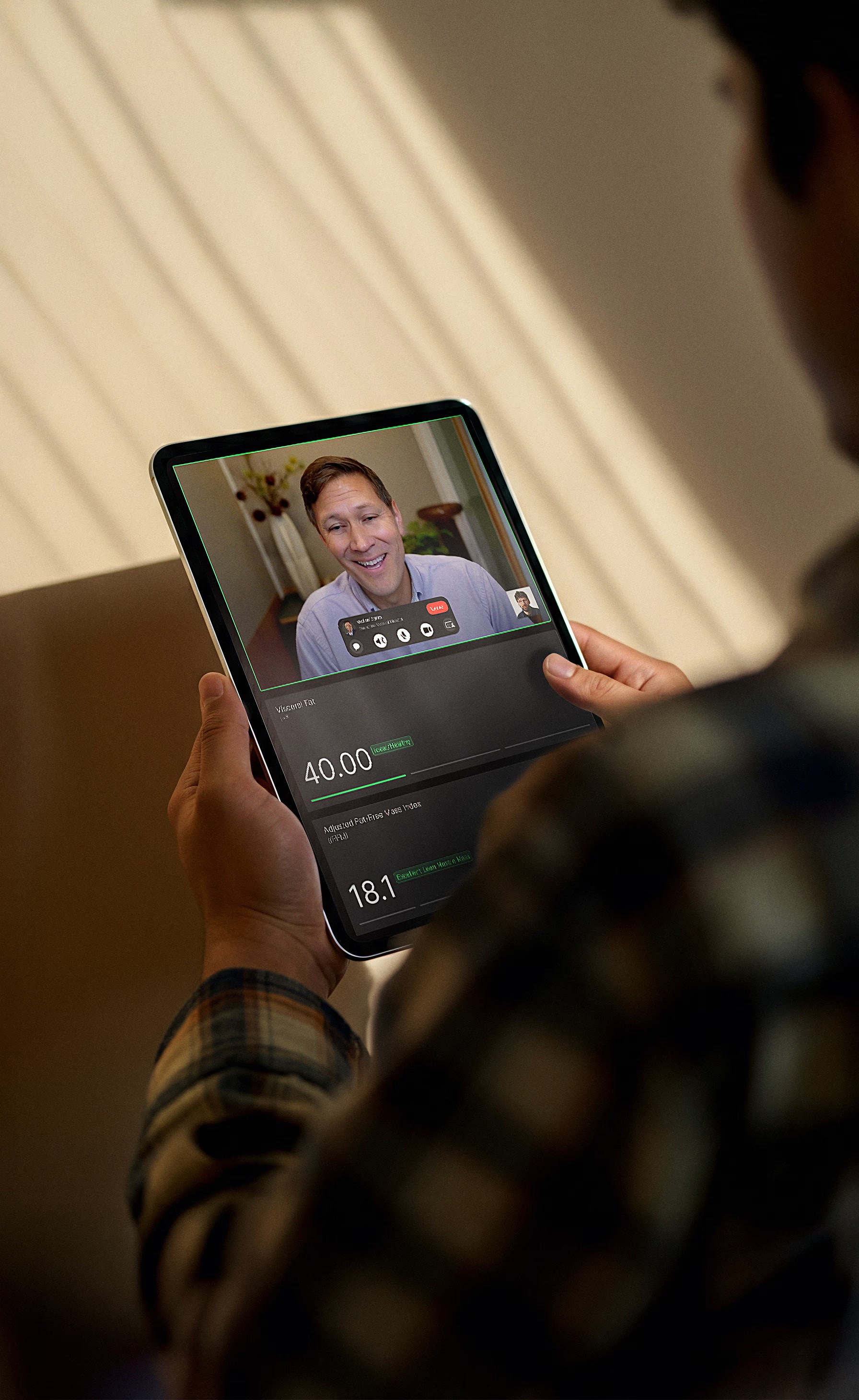 Personalized Biograph risk profile showing cancer, cardiovascular, neurodegenerative, metabolic, and quality of life screening results.