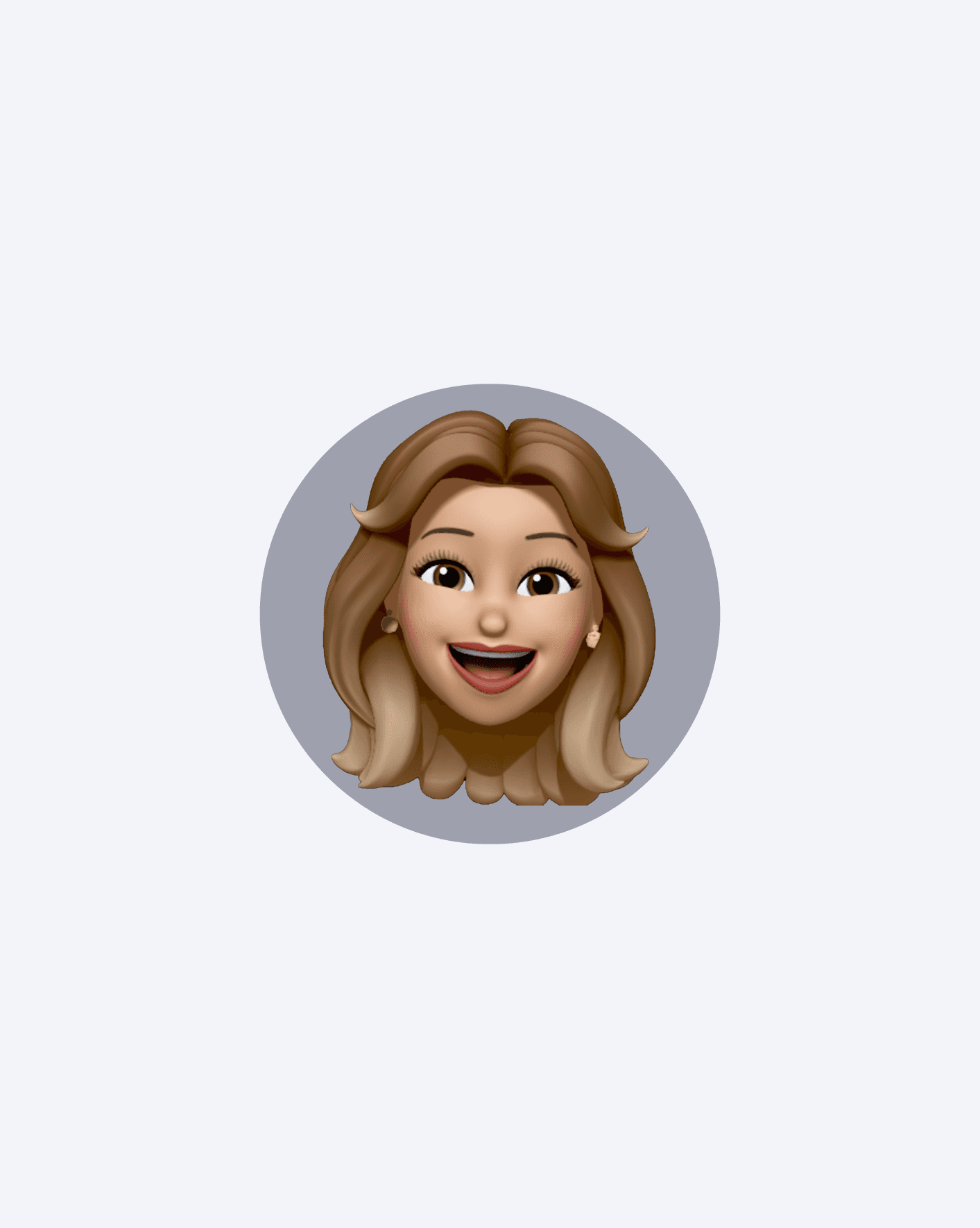 Emoji de femme souriante avec des cheveux blonds et des boucles d'oreilles en or