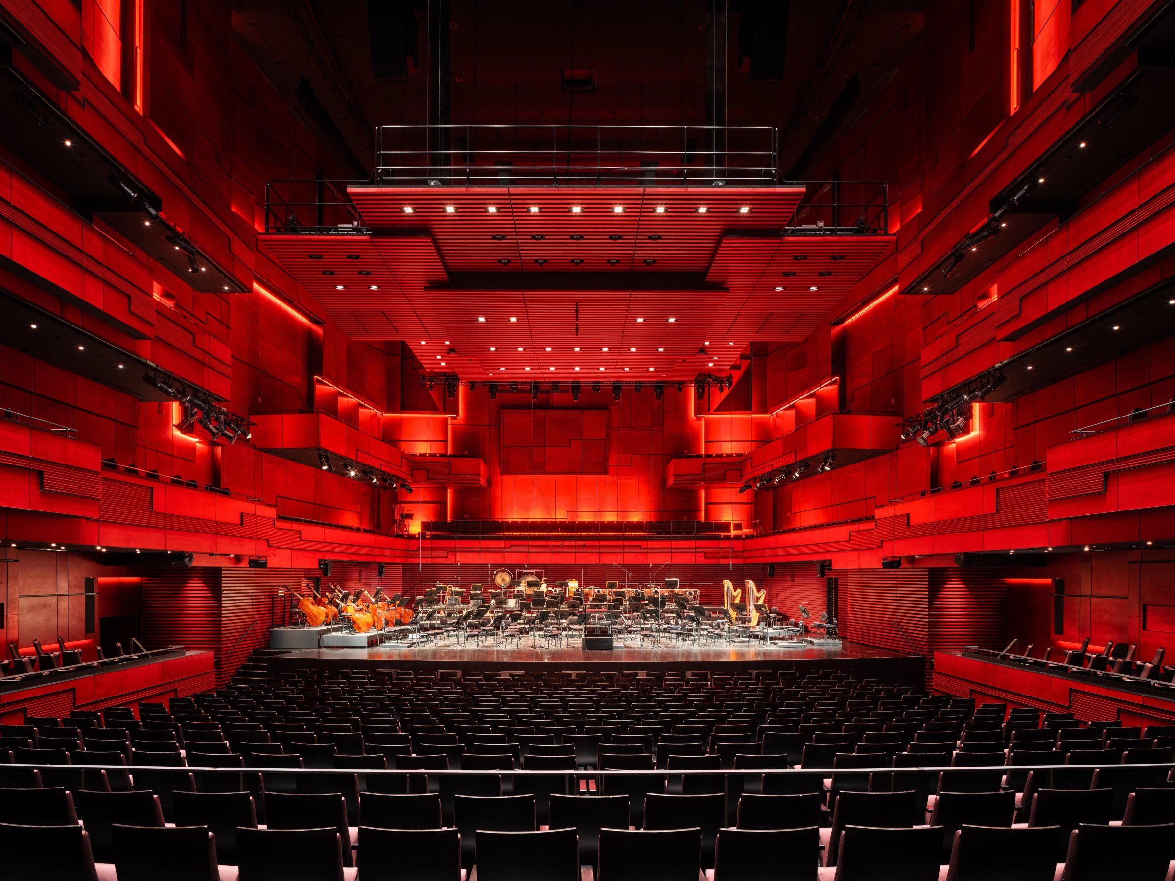 Seat view from Eldborg hall in Harpa