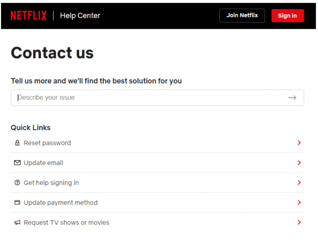 netflix contact us