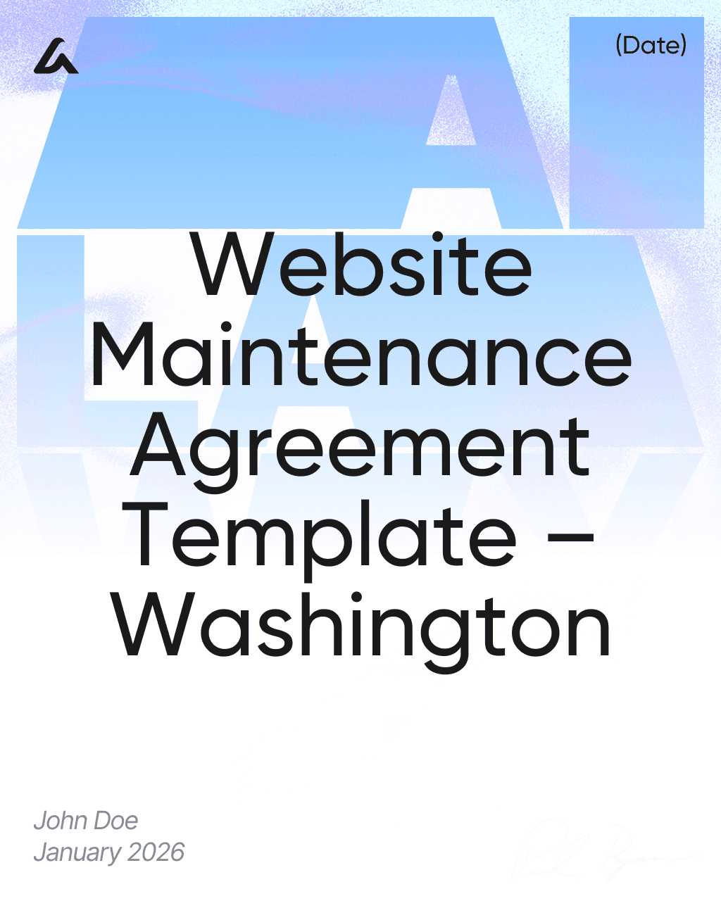 Website Maintenance Agreement Template – Washington