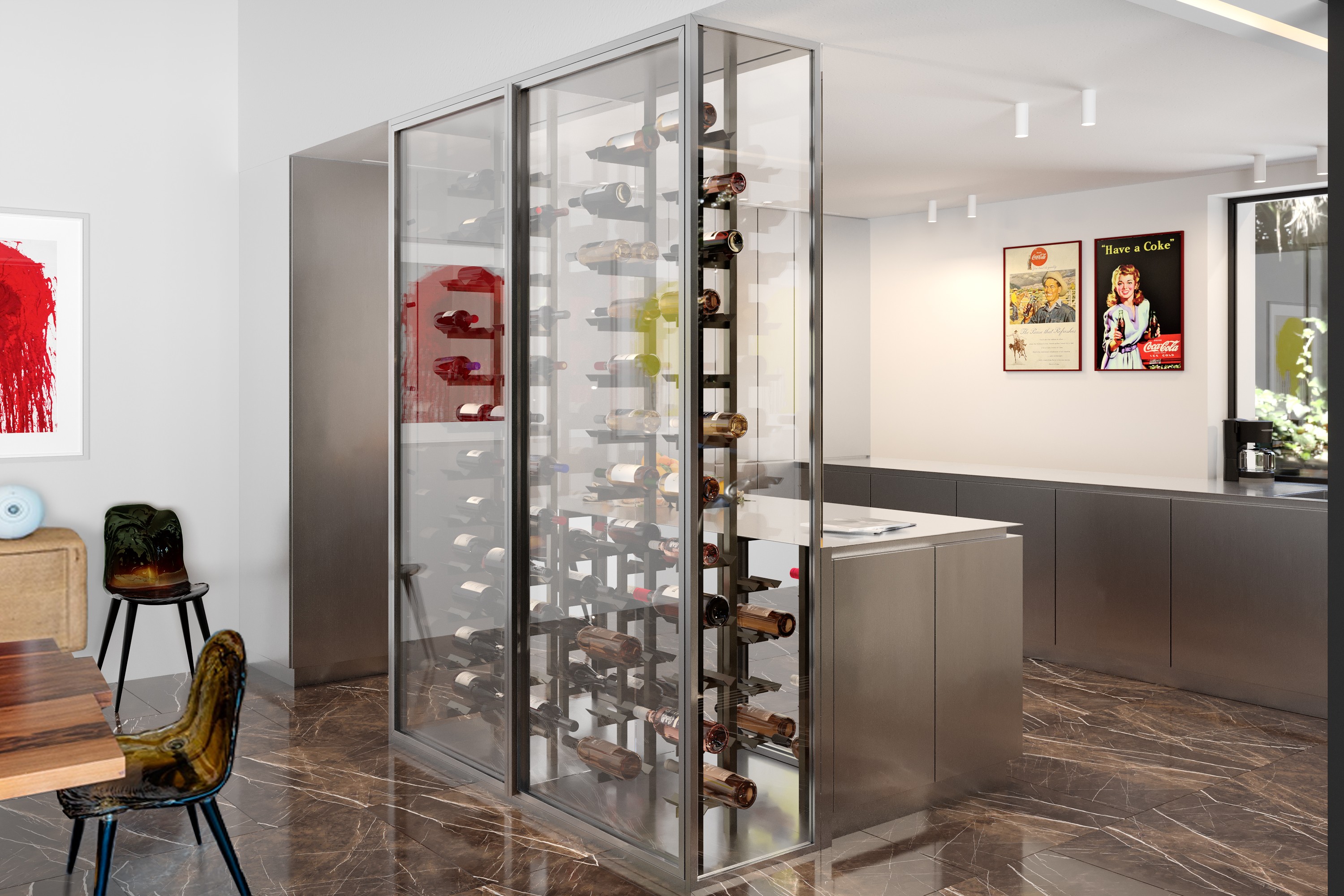 Pourquoi la cave vitrée est devenue un élément d’architecture à part entière - Maison Borio