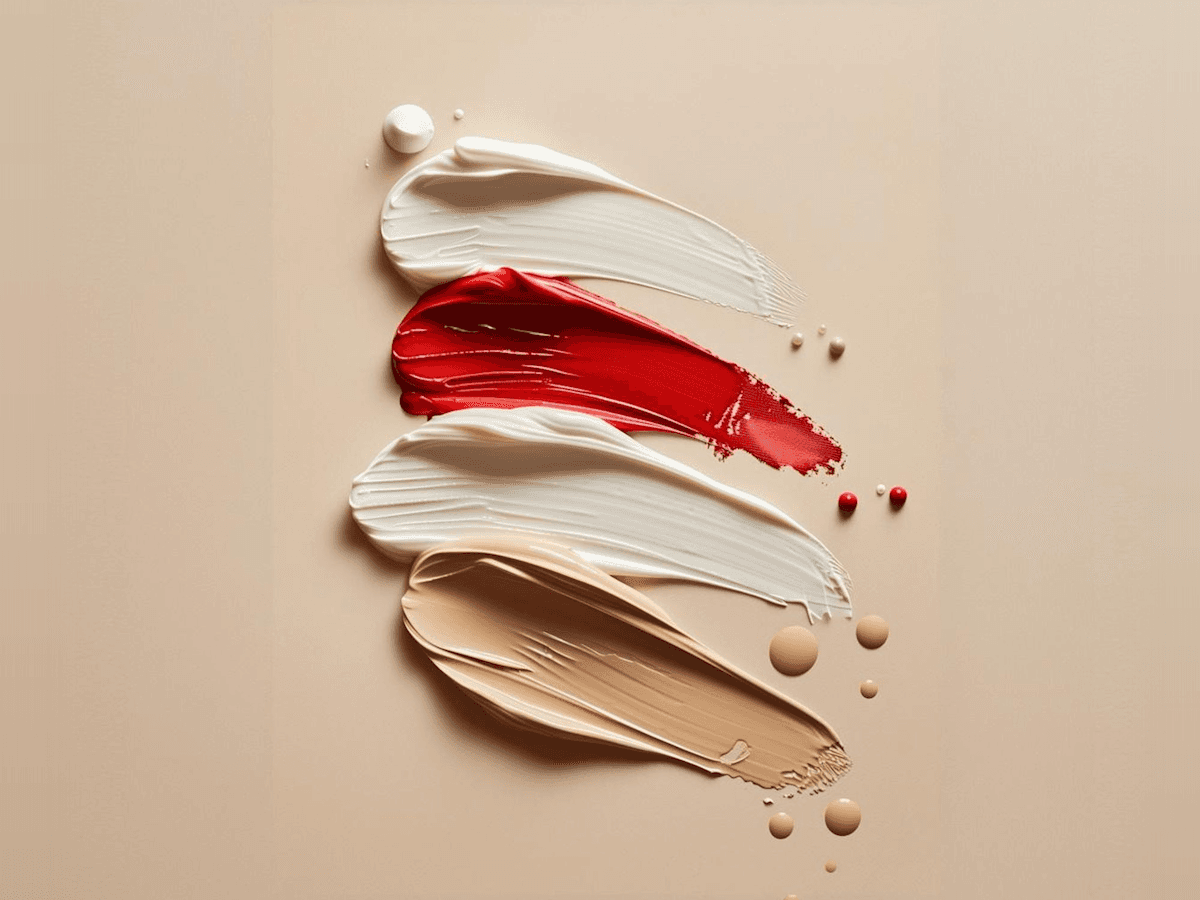 Textured Cream Strokes