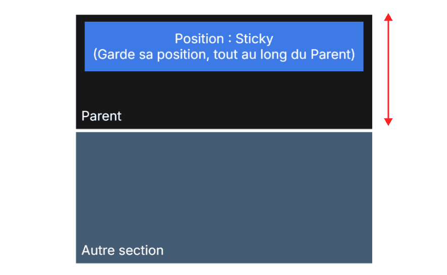 Position sticky dans Framer avec élément qui reste collé pendant le scroll du parent
