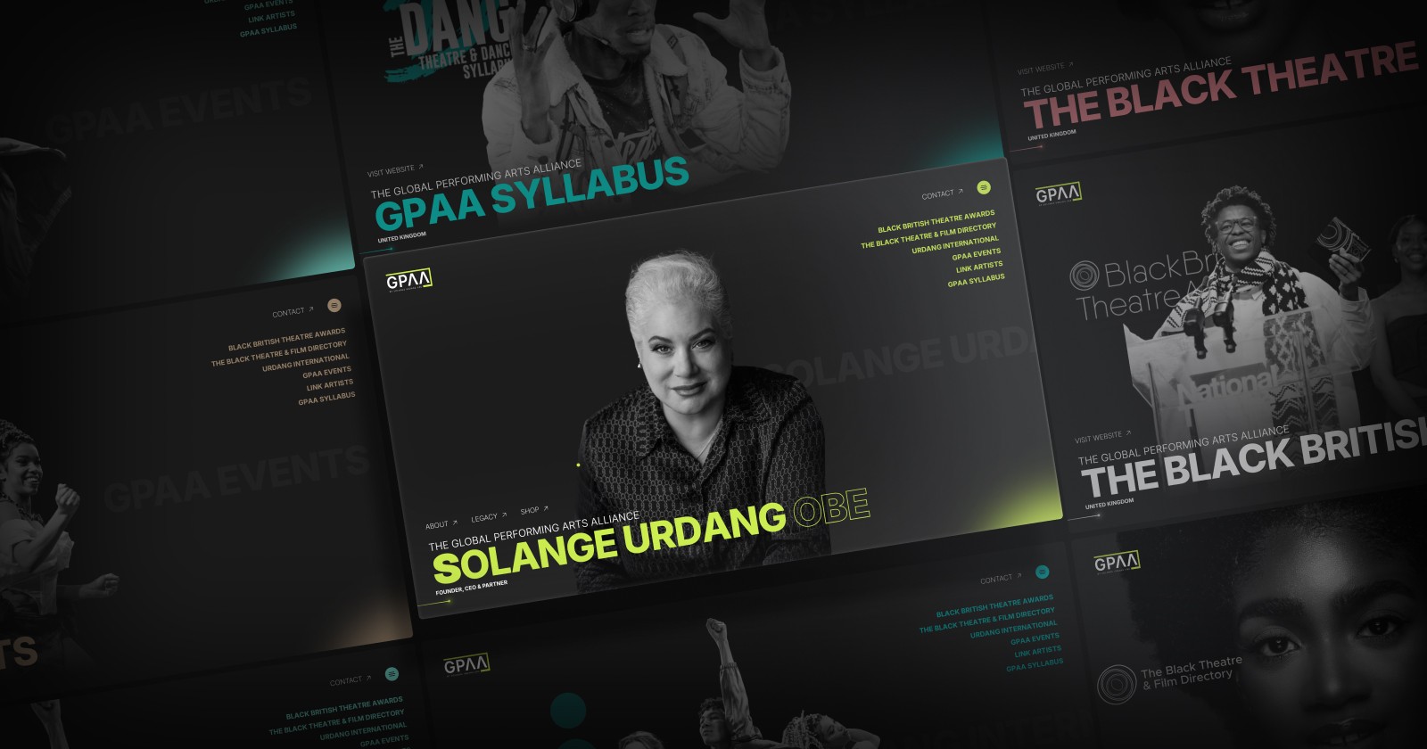 Website Design for the Global Performing Arts Alliance by Solange Urdang OBE